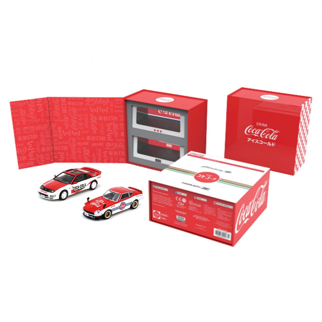 1/64 INNO64 COKE059 COCA COLA NISSAN FAIRLADY Z (S30 + S32) 2 CAR BOX SET