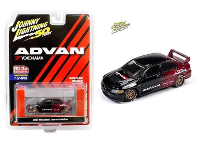 1/64 JOHNNY LIGHTNING JLCP7216 2004 MITSUBISHI LANCER EVOLUTION ADVAN YOKOHAMA MIJO EXCLUSIVES