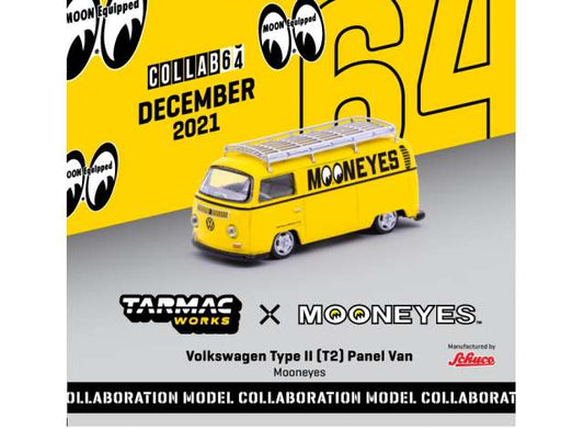 1/64 TARMAC X SCHUCO T64S-010-ME1 VOLKSWAGEN TYPE II (T2) PANEL VAN YELLOW MOONEYES