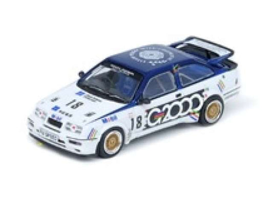 1/64 INNO64 IN64-RS500-MGP21G2 1988 FORD SIERRA RS500 COSWORTH *G2000* #18 ANDY ROUSE 3RD PLACE MACAU GUIA RACE, BLUE/WHITE