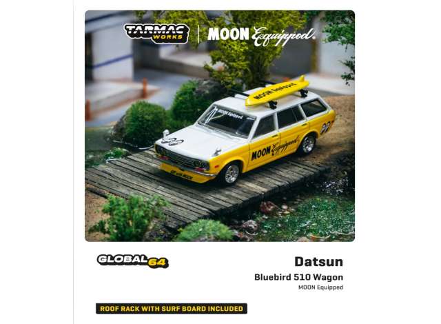 1/64 TARMAC T64g-026-ME1 DATSUN BLUEBIRD 510 WAGON MOON EQUIPPED MOONEYES