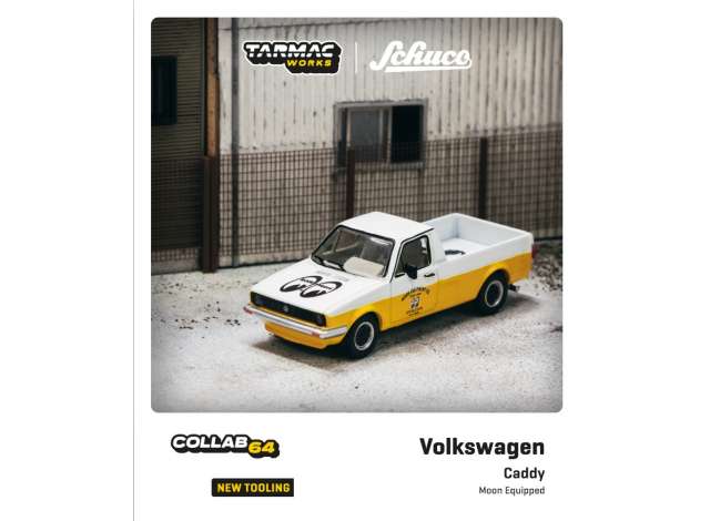 1/64 TARMAC T64S-013-ME1 VOLKSWAGEN CADDY PICK UP MOON EQUIPPED MOONEYES