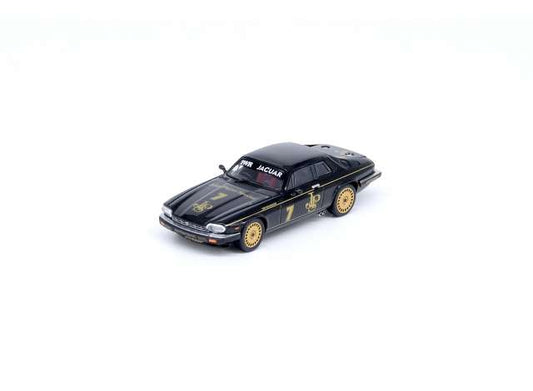 1/64 INNO64 IN64-XJS-MGP22JPS 1984 JAGUAR XJ-S #7 JHON PLAYER SPECIAL WINNER MACAU GUIA RACE, BLACK/GOLD