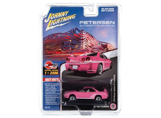 1/64 JOHNNY LIGHTNING JLCP7410 2000 NISSAN SKYLINE GT-R BNR34 PINK / WHITE