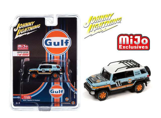 1/64 JOHNNY LIGHTNING JLCP7415 GULF 2007 TOYOTA FJ CRUISER #11 MIJO EXCLUSIVE