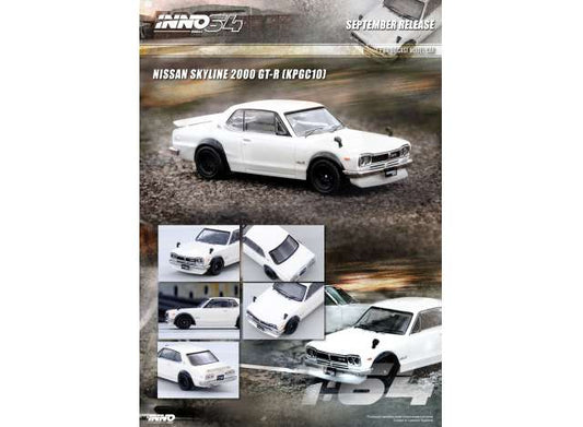 1/64 INNO64 IN64KPGC10-WHI NISSAN SKYLINE 2000 GT-R (KPGC10) WHITE