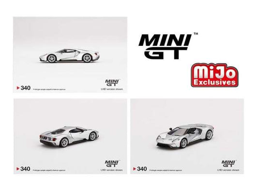 1/64 MINI GT MGT00340MJ FORD GT, SILVER