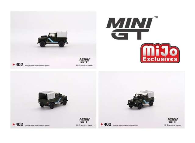 1/64 MINI GT MGT00402MJ LAND ROVER DEFENDER 90 PICKUP, BRONZE GREEN