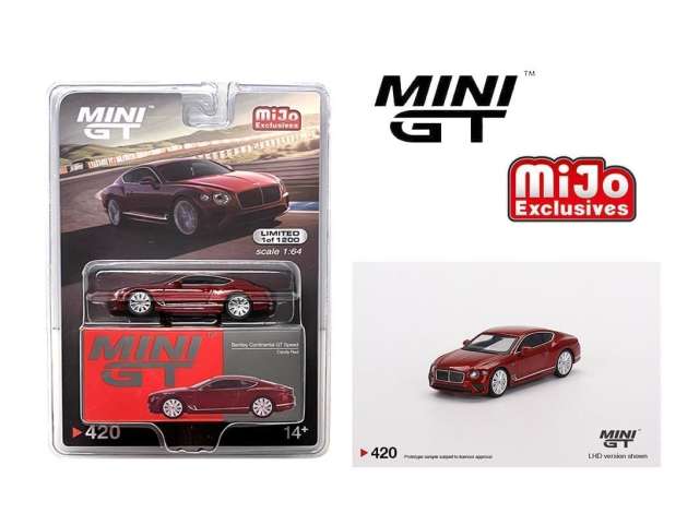 1/64 MINI GT MGT00420MJ 2022 BENTLEY CONTINENTAL GT SPEED, CANDY RED