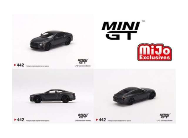 1/64 MINI GT MGT00442MJ 2022 BENTLEY CONTINENTAL GT SPEED, ANTHRACITE SATIN