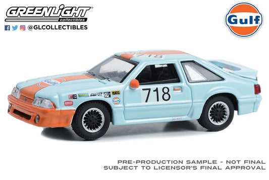 1/64 GREENLIGHT 41135-E GULF OIL SPECIAL EDITION SERIES 1 1989 FORD MUSTANG GT