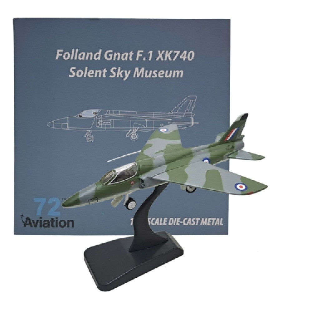 THIS ITEM IS AVAILABLE TO ORDER FROM OUR SUPPLIER - 1/72 AVIATION 72  AV7228006 FOLLAND GNAT F.1 XK740 SOLENT SKY MUSEUM