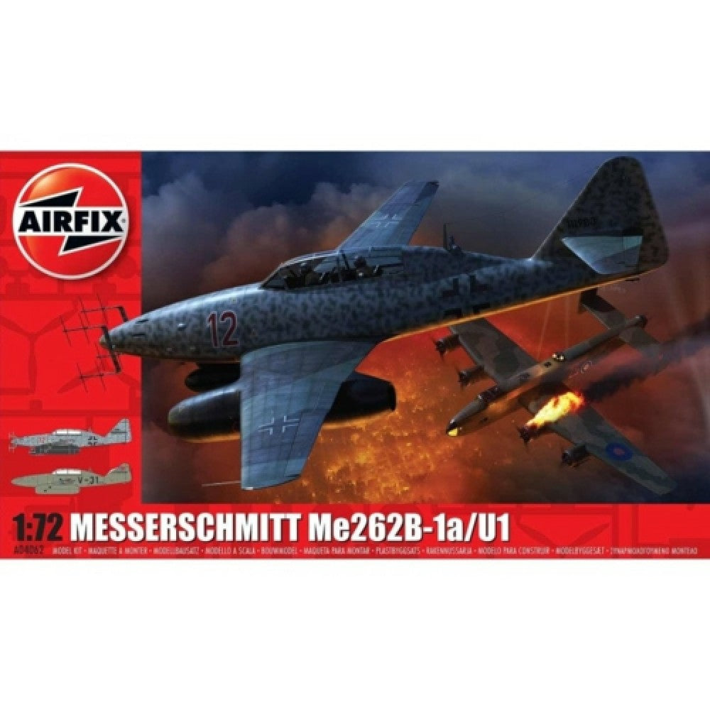 THIS ITEM IS AVAILABLE TO ORDER FROM OUR SUPPLIER - 1/72 AIRFIX AX04062 MESSERSCHMITT ME262-B1A (PLASTIC KIT)