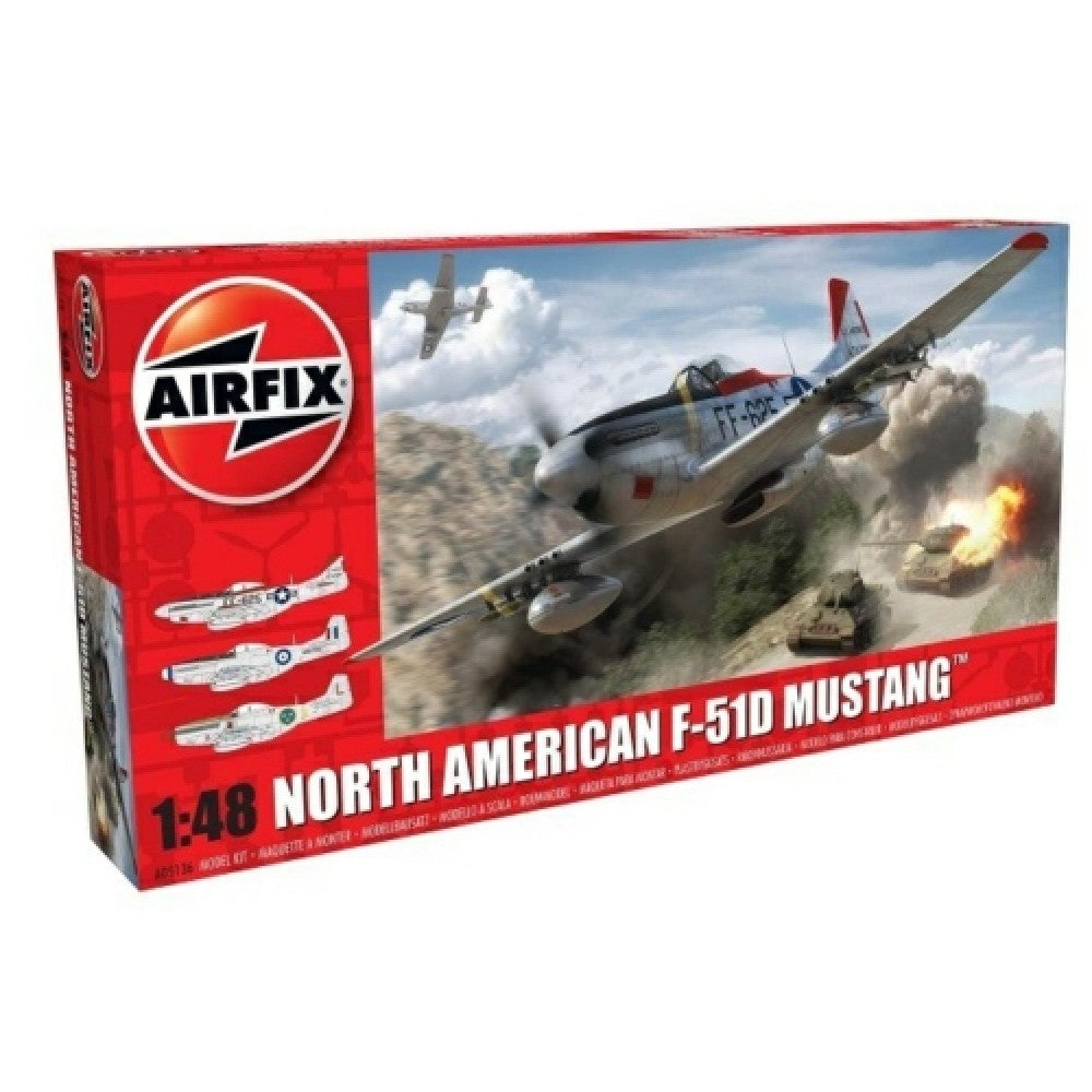 THIS ITEM IS AVAILABLE TO ORDER FROM OUR SUPPLIER - 1/48 AIRFIX AX05136 NORTH AMERICAN F51D MUSTANG (PLASTIC KIT)