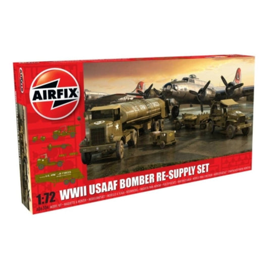 THIS ITEM IS AVAILABLE TO ORDER FROM OUR SUPPLIER - 1/72 AIRFIX AX06304 USAAF 8TH AIRFORCE BOMBER RESUPPLY SET (PLASTIC KIT)