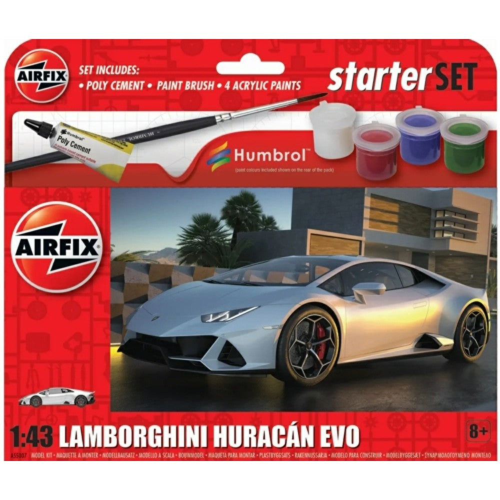 THIS ITEM IS AVAILABLE TO ORDER FROM OUR SUPPLIER - 1/43 AIRFIX AX55007 STARTER SET LAMBORGHINI HURACAN (PLASTIC KIT)