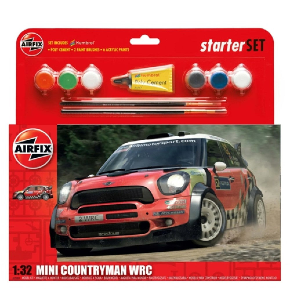 THIS ITEM IS AVAILABLE TO ORDER FROM OUR SUPPLIER - 1/32 AIRFIX AX55304A HANGING GIFT SET - MINI COUNTRYMAN WRC (PLASTIC KIT)