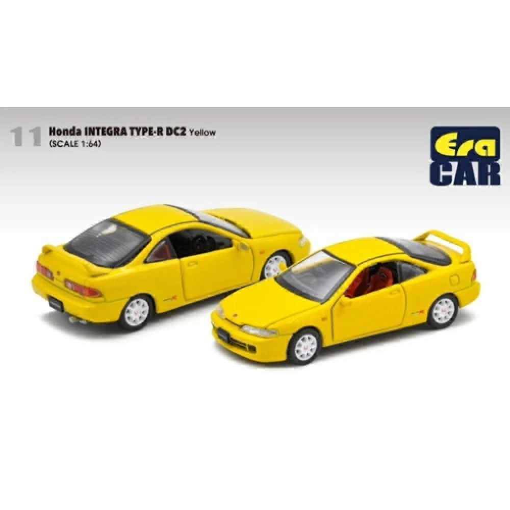 THIS ITEM IS AVAILABLE TO ORDER FROM OUR SUPPLIER - 1/64 ERA CAR ECHA21DC2RN1101 11 HONDA INTERGA TYPE R DC2 - YELLOW