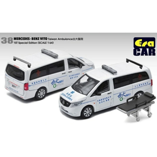 THIS ITEM IS AVAILABLE TO ORDER FROM OUR SUPPLIER - 1/64 ERA CAR ECMB20VITRF38 38 MERCEDES-BENZ VITO - TAIWAN AMBULANCE 1ST SPECIAL EDITION