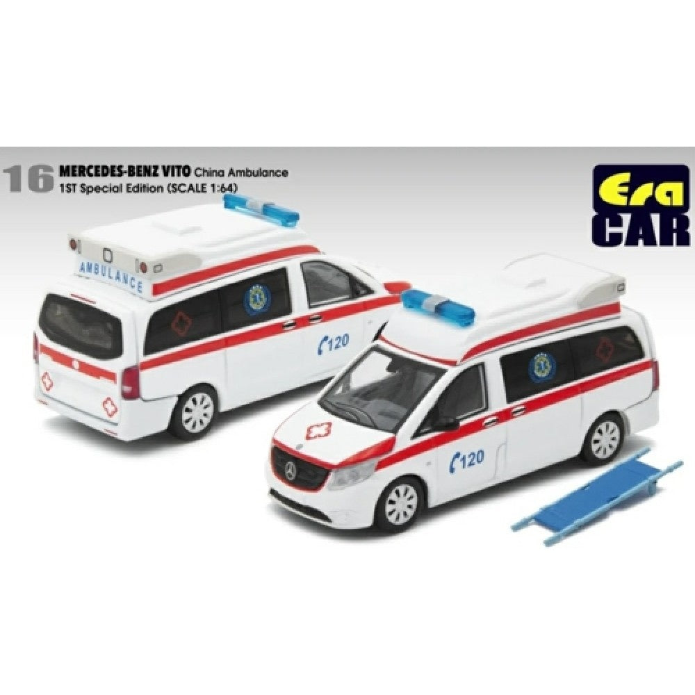 THIS ITEM IS AVAILABLE TO ORDER FROM OUR SUPPLIER - 1/64 ERA CAR ECMB20VITSP14 16 MERCEDES-BENZ VITO1ST SPECIAL EDITION - CHINA AMBULANCE