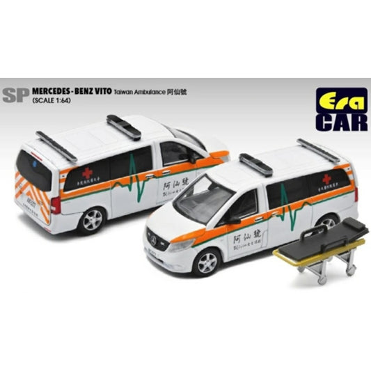 THIS ITEM IS AVAILABLE TO ORDER FROM OUR SUPPLIER - 1/64 ERA CAR ECMB20VITSP43 SP43 MERCEDES-BENZ VITO - TAIWAN AMBULANCE