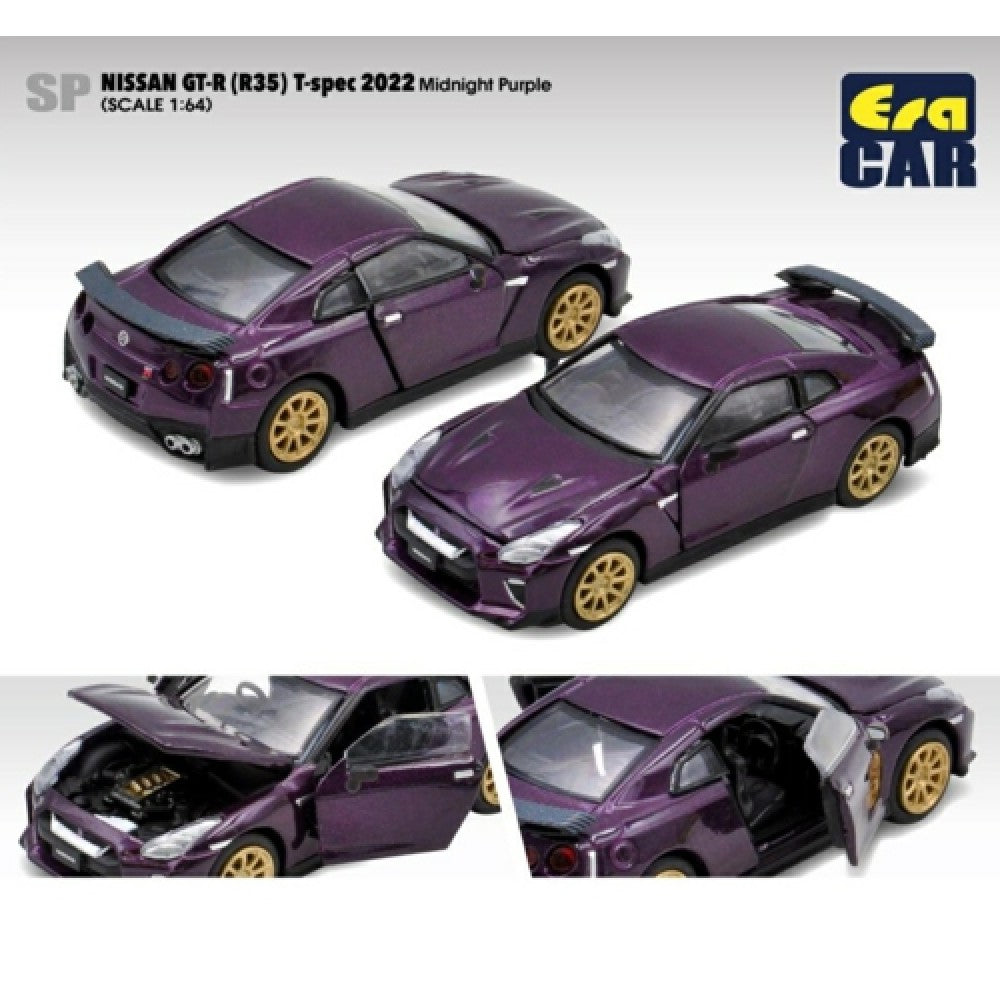 THIS ITEM IS AVAILABLE TO ORDER FROM OUR SUPPLIER - 1/64 ERA CAR ECNS21GTR94 SP NISSAN GT-R (R35) T-SPEC 2022 MIDNIGHT PURPLE