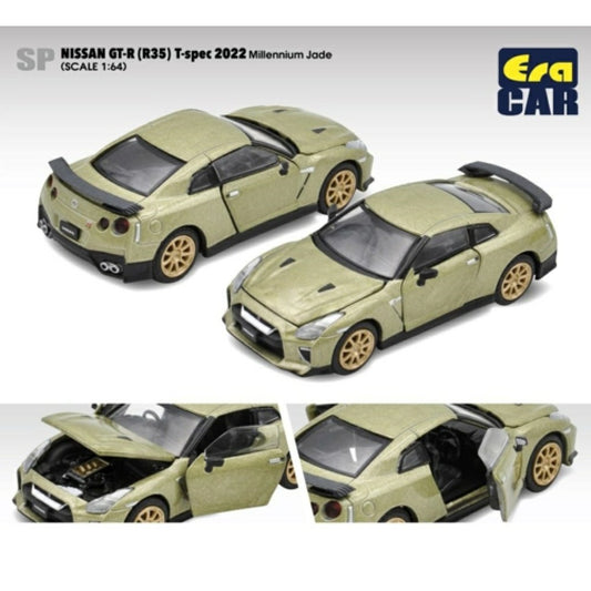 THIS ITEM IS AVAILABLE TO ORDER FROM OUR SUPPLIER - 1/64 ERA CAR ECNS21GTR95 SP NISSAN GT-R (R35) T-SPEC 2022 MILLENNIUM JADE