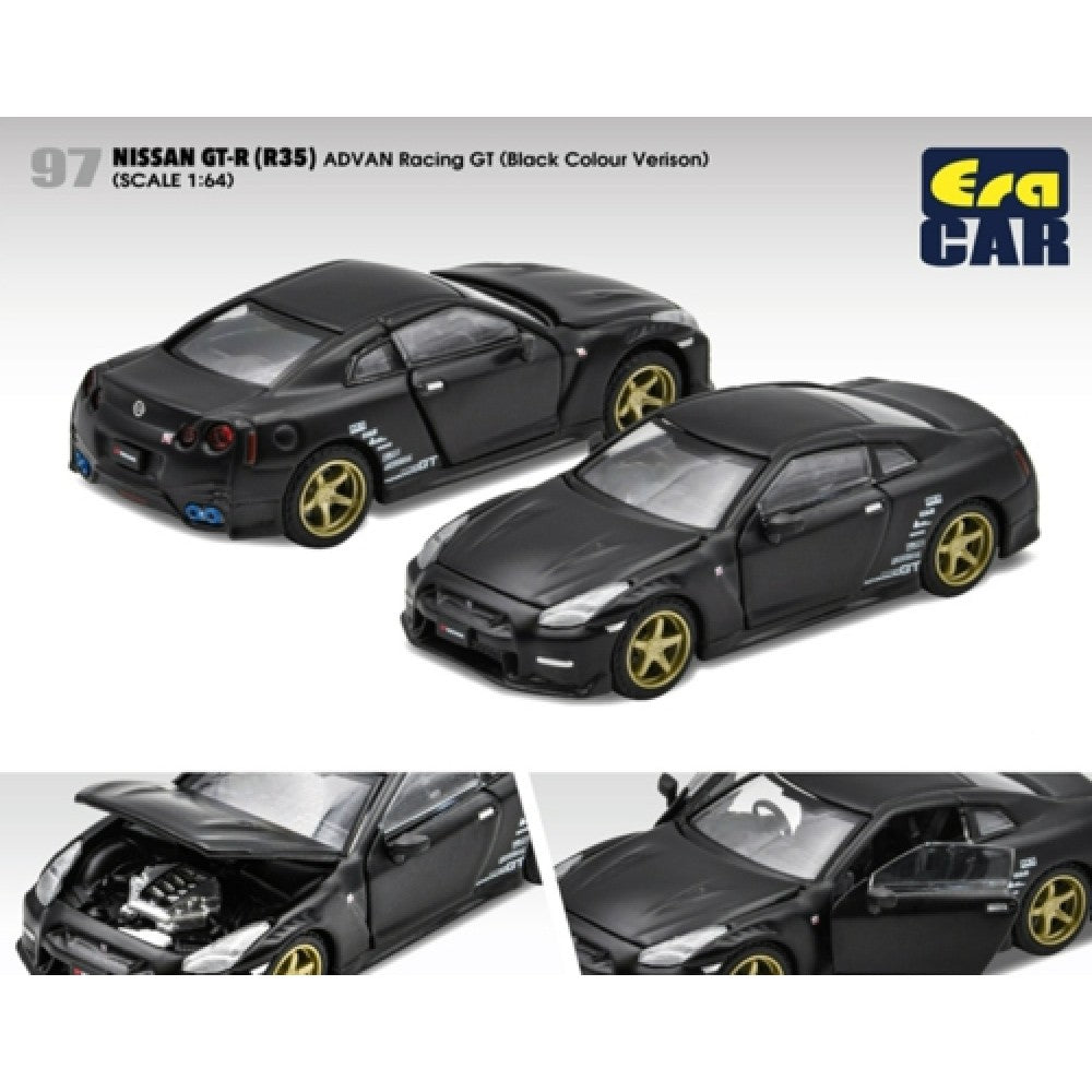 THIS ITEM IS AVAILABLE TO ORDER FROM OUR SUPPLIER - 1/64 ERA CAR ECNS21GTR97 2020 NISSAN GT-R ADVAN RACING GT (BLACK COLOUR VERSION)