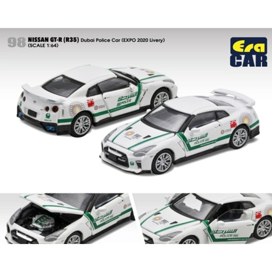 THIS ITEM IS AVAILABLE TO ORDER FROM OUR SUPPLIER - 1/64 ERA CAR ECNS21GTR98 2020 NISSAN GT-R DUBAI POLICE CAR (EXPO 2020 LIVERY)