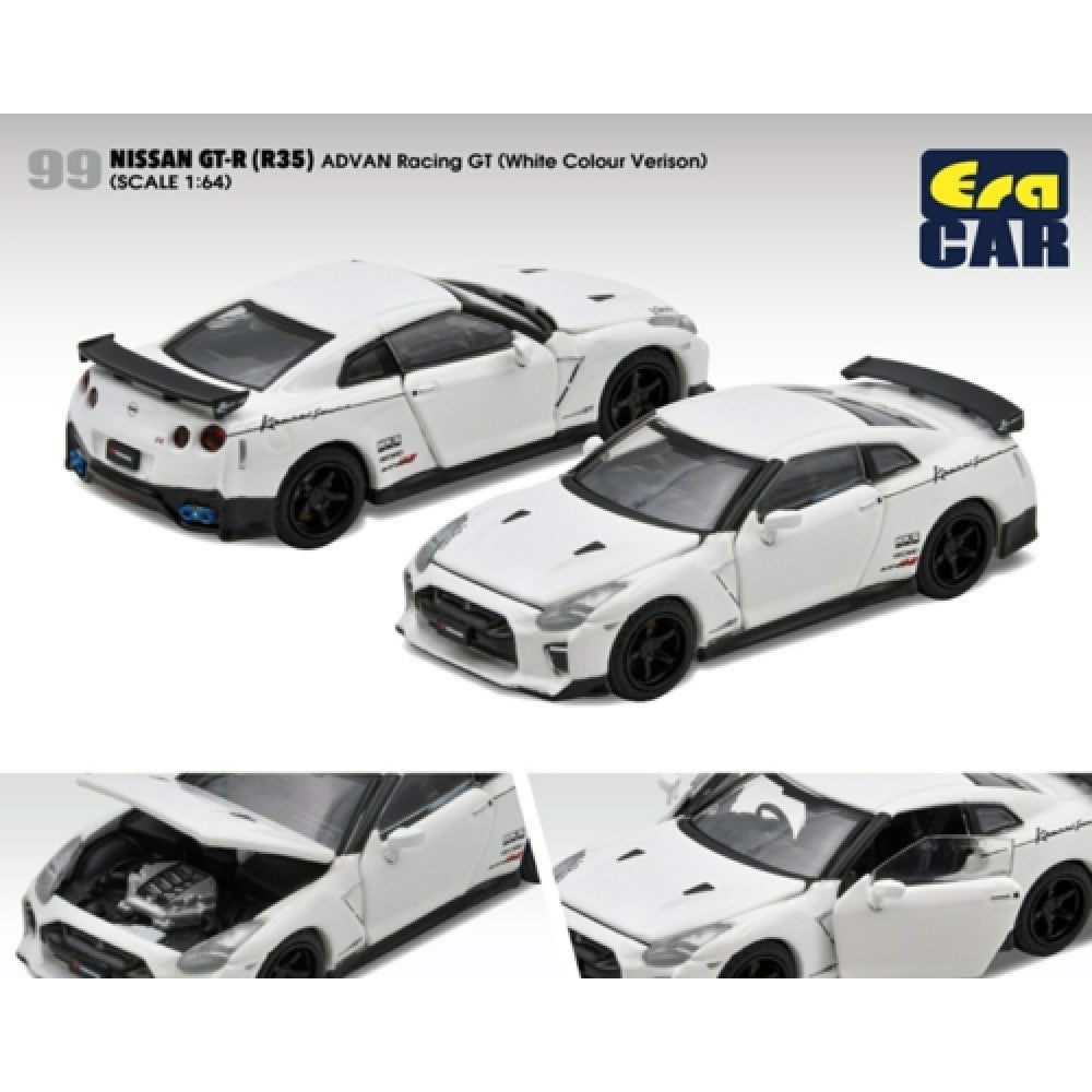 THIS ITEM IS AVAILABLE TO ORDER FROM OUR SUPPLIER - 1/64 ERA CAR ECNS21GTR99 2020 NISSAN GT-R ADVAN RACING GT (WHITE COLOUR VERSION)