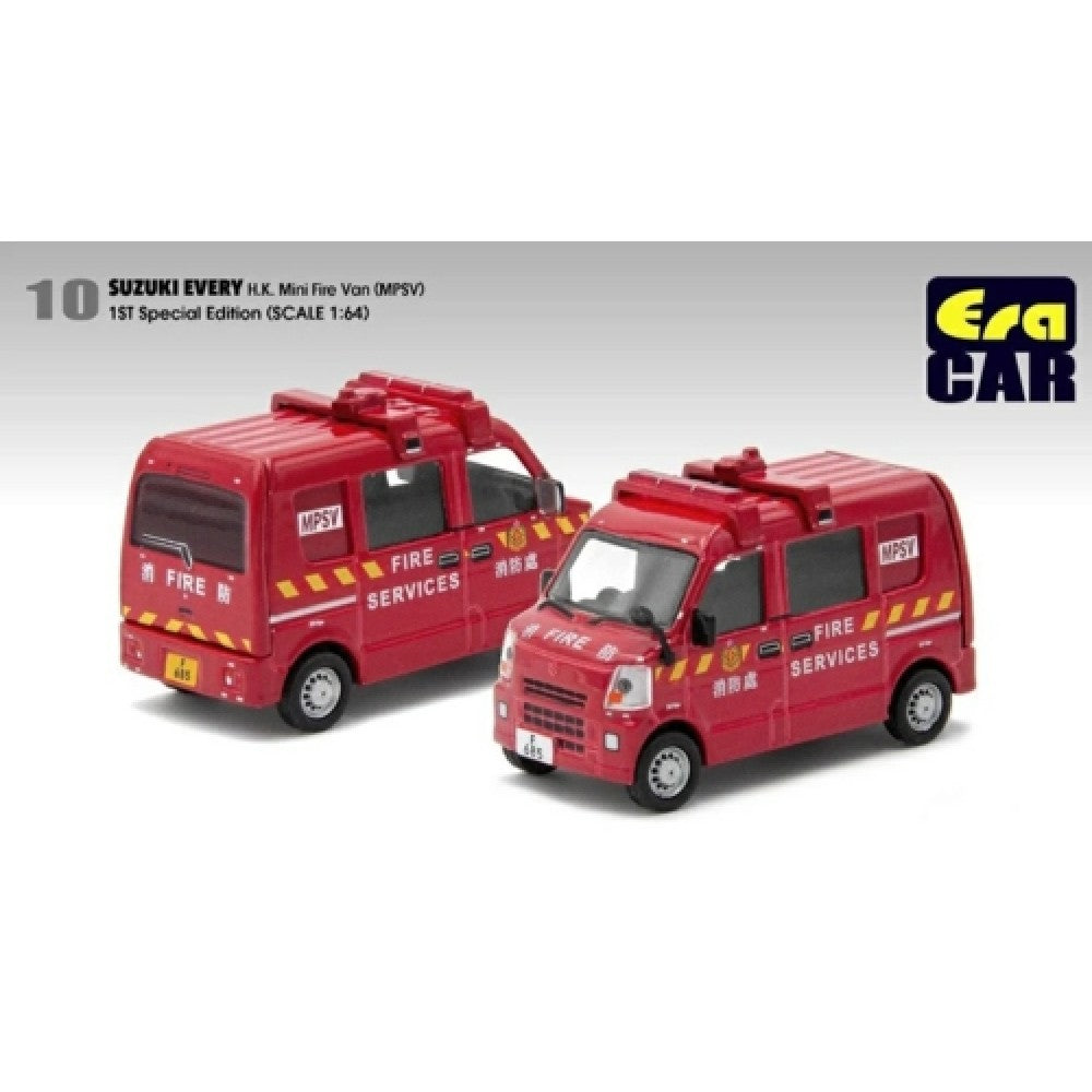 THIS ITEM IS AVAILABLE TO ORDER FROM OUR SUPPLIER - 1/64 ERA CAR ECSU19EVERF10 10 SUZUKI EVERY - 1ST SPECIAL EDITION - HONG KONG MINI FIRE VAN (MPSV)