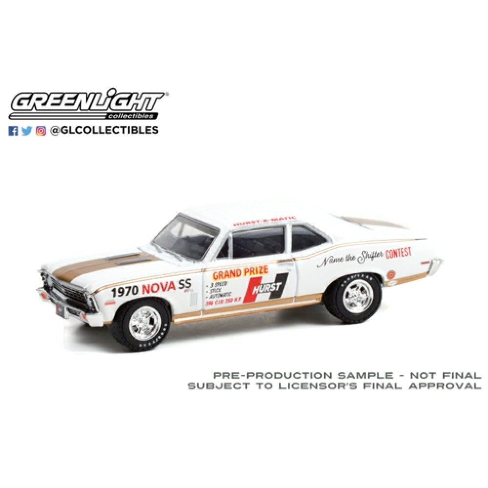 THIS ITEM IS AVAILABLE TO ORDER FROM OUR SUPPLIER - 1/64 GREENLIGHT GL30305 1970 CHEVROLET NOVA SS 54TH INT 500 MILE SWEEPSTAKES HURST PERFORMANCE GRAND PRIZE CAR (HOBBY EXCLUSIVE)