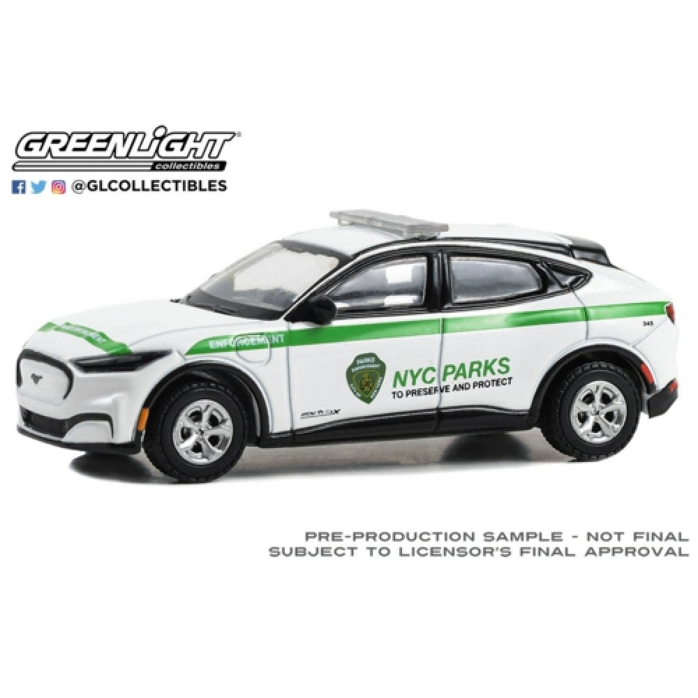 THIS ITEM IS AVAILABLE TO ORDER FROM OUR SUPPLIER - 1/64 GREENLIGHT GL30480 2023 FORD MUSTANG MACH-E SELECT - NEW YORK CITY DEPARTMENT OF PARKS & RECREATION