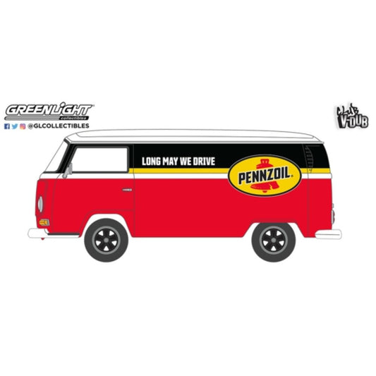 THIS ITEM IS AVAILABLE TO ORDER FROM OUR SUPPLIER - 1/64 GREENLIGHT GL36090-A CLUB VEE-DUB SERIES 18 - VOLKSWAGEN TYPE 2 PANEL VAN - PENNZOIL SOLID PACK