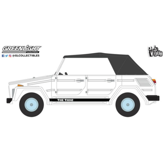 THIS ITEM IS AVAILABLE TO ORDER FROM OUR SUPPLIER - 1/64 GREENLIGHT GL36090-D CLUB VEE-DUB SERIES 18 - 1973 VOLKSWAGEN THING (TYPE 181) - WHITE WITH BLACK SOFT TOP SOLID PACK