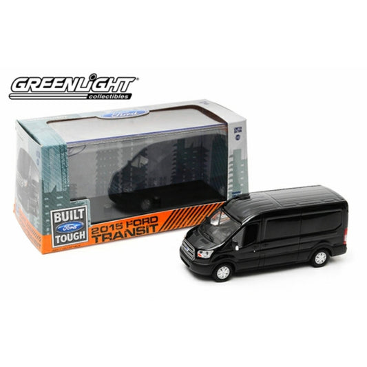 1/43 GREENLIGHT GL86040 2015 FORD TRANSIT JUMBO BLACK