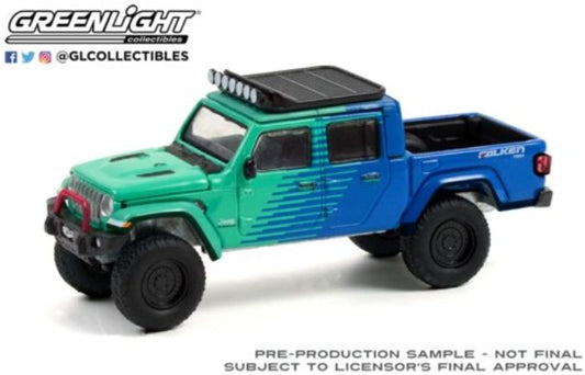 1/64 GREENLIGHT GL30298 FALKEN 2021 JEEP GLADIATOR HOBBY STORE EXCLUSIVE