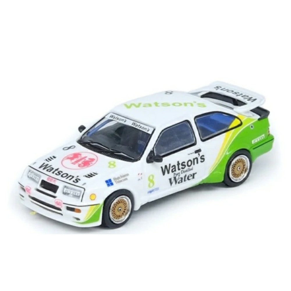 THIS ITEM IS AVAILABLE TO ORDER FROM OUR SUPPLIER - 1/64 INNO64 IN64RS500MGP21W 1989 FORD SIERRA RS500 COSWORTH WATSONS NO.8 TIM HARVEY WINNER MACAU GUIA RACE, WHITE/GREEN