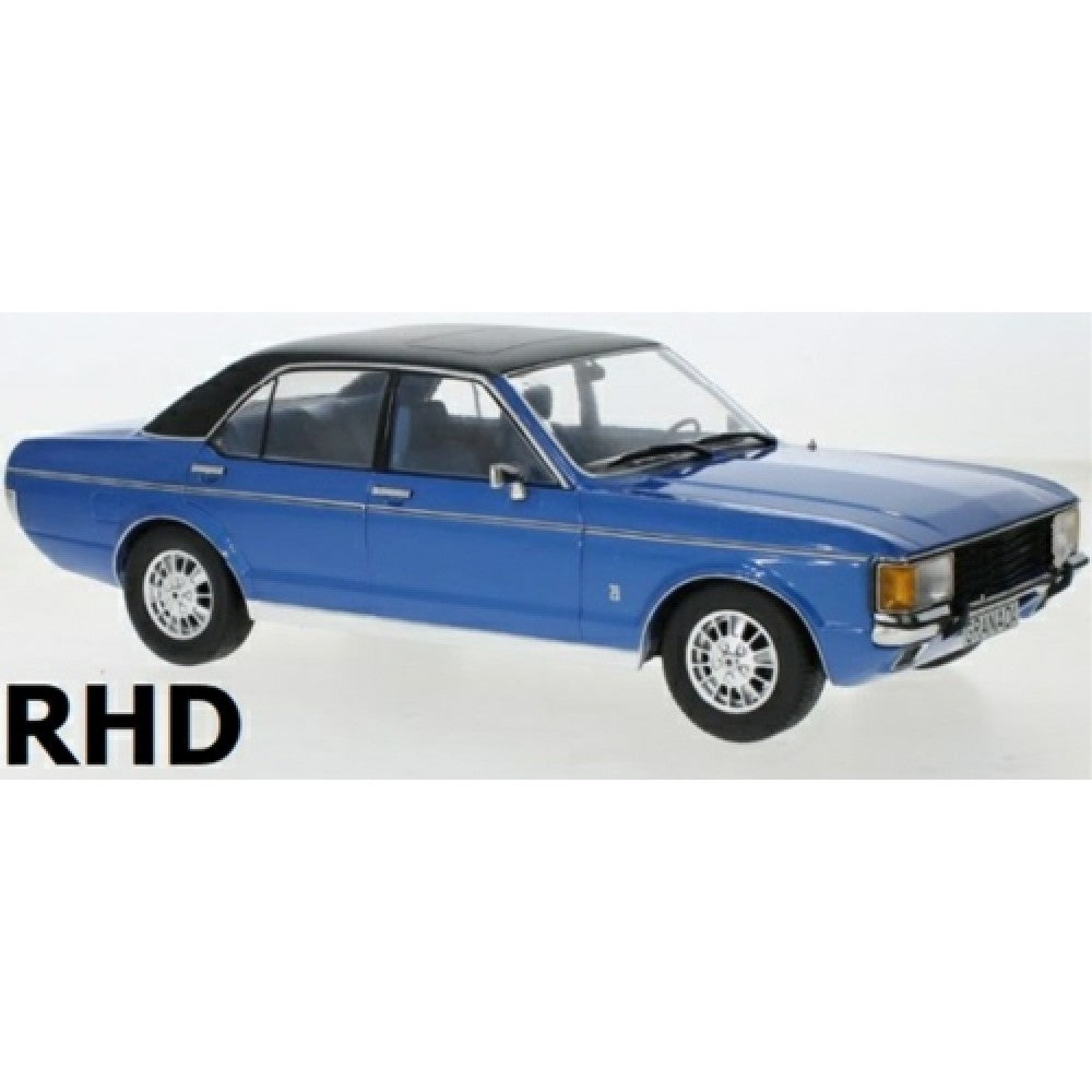 THIS ITEM IS AVAILABLE TO ORDER FROM OUR SUPPLIER - 1/18 MCG MCG18468 FORD GRANADA MK I METALLIC BLUE/MATT BLACK 1975 (RHD)