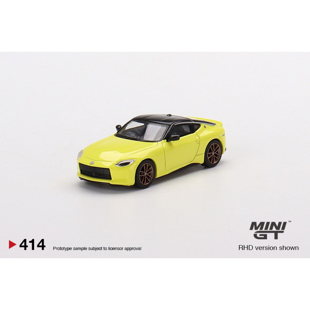 THIS ITEM IS AVAILABLE TO ORDER FROM OUR SUPPLIER - 1/64 MINI GT MGT00414-R NISSAN FAIRLADY Z PROTO SPEC 2023 IKAZUCHI YELLOW (RHD)