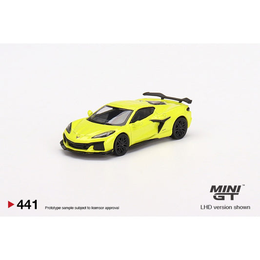 1/64 MINI GT MGT00441-L CHEVROLET CORVETTE Z06 2023 ACCELERATE YELLOW (LHD)