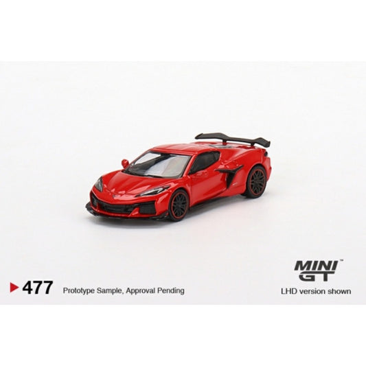 THIS ITEM IS AVAILABLE TO ORDER FROM OUR SUPPLIER - 1/64 MINI GT MGT00477-L CHEVROLET CORVETTE Z06 2023 TORCH RED (LHD)