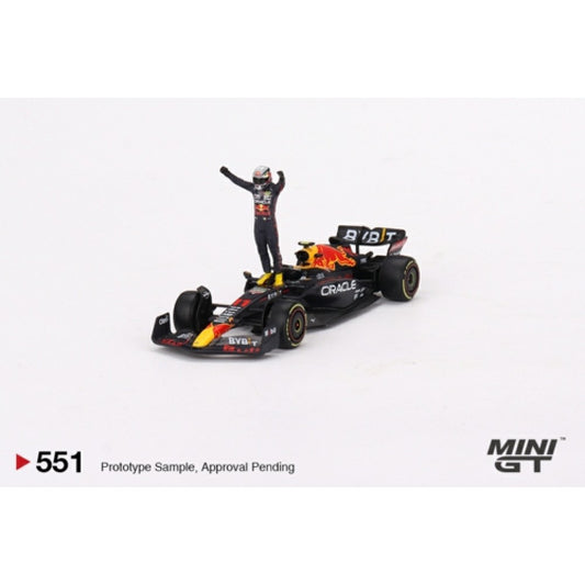 THIS ITEM IS AVAILABLE TO ORDER FROM OUR SUPPLIER - 1/64 MINI GT MGT00551-L ORACLE RED BULL RACING RB18 NO.11 SERGIO PEREZ 2022 MONACO GRIX WINNER