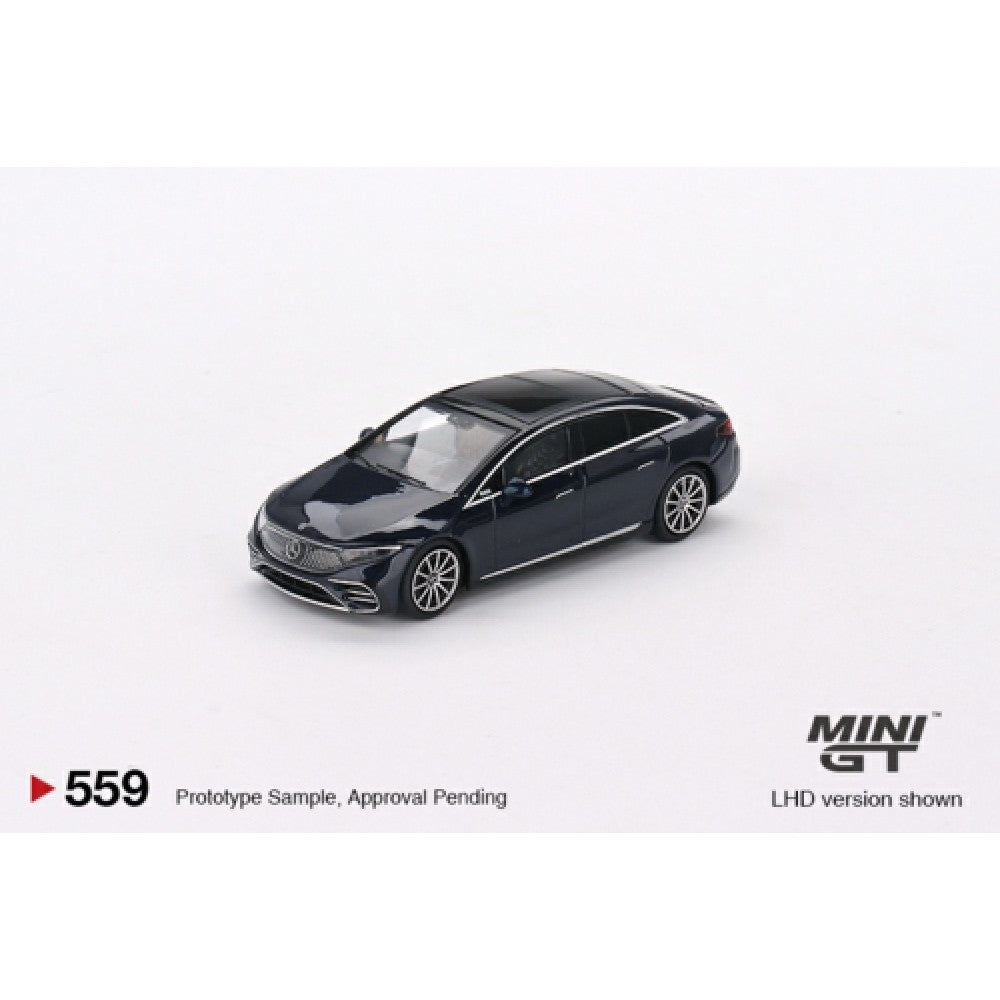 1/64 MINI GT MGT00559-L MERCEDES-BENZ EQS 580 4MATIC NAUTICAL BLUE METALLIC (LHD)