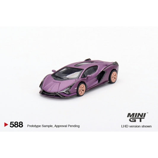 1/64 MINI GT MGT00588-L LAMBORGHINI SIAN FKP 37 MATTE VIOLA SE30 (HONG KONG EXCLUSIVE) (LHD)