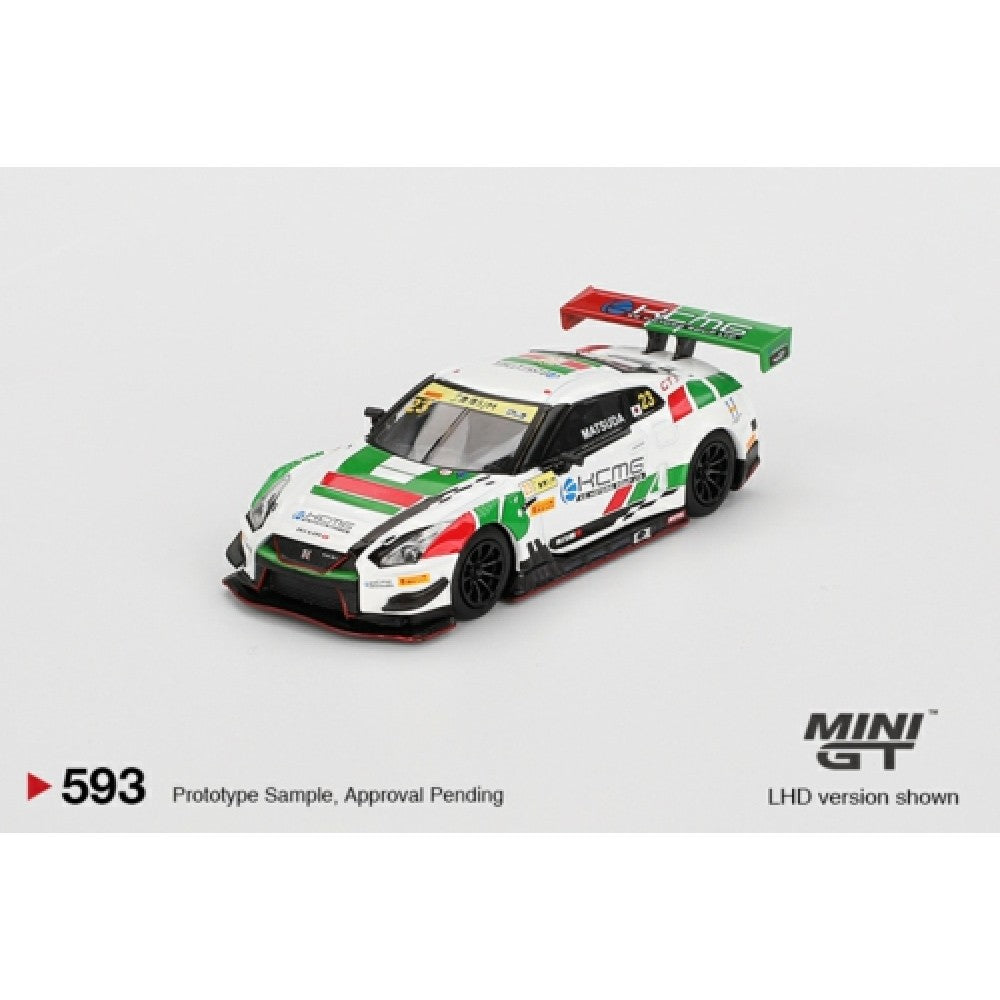 1/64 MINI GT MGT00593-BL NISSAN GT-R NISMO GT3 NO.23 KCMG 2018 FIA GT WORLD CUP MACAU (LHD) BLISTER PACKAGING