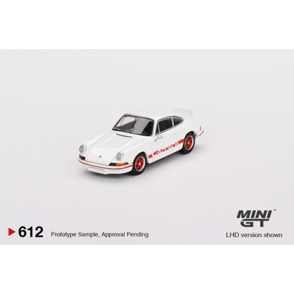 1/64 MINI GT MGT00612-L PORSCHE 911 CARRERA RS 2.7 GRAND PRIX WHITE WITH RED LIVERY (LHD)