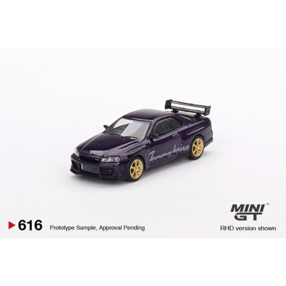 1/64 MINI GT MGT00616-R NISSAN SKYLINE GT-R (R34) TOMMYKAIRA R-Z MIDNIGHT PURPLE (RHD)