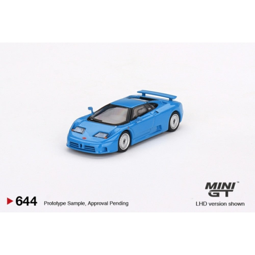 1/64 MINI GT MGT00644-L BUGATTI EB110 GT BLU BUGATTI (LHD)