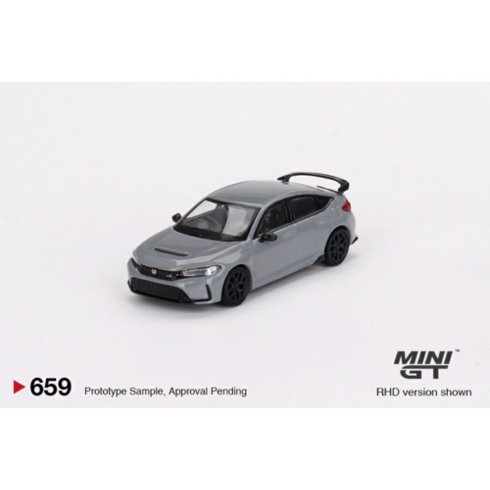 THIS ITEM IS AVAILABLE TO ORDER FROM OUR SUPPLIER - 1/64 MINI GT MGT00659-L HONDA CIVIC TYPE R SONIC GREY PEARL 2023 (LHD)